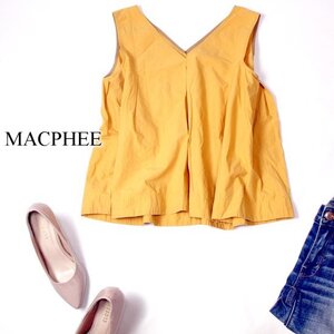 ☆☆ 美品 マカフィー MACPHEE ☆☆ コットン100％ 可愛い ノースリーブ カットソー 36号 S 春 夏 22B07