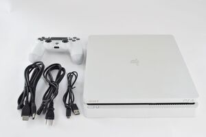 1円〜【中古・動作美品】PS4 Slim PlayStation4 1TB CUH-2100B ホワイト コントローラー　電源ケーブル