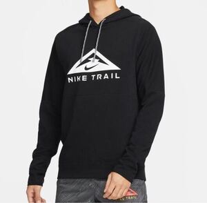 新品 送料込 NIKE DRI-FIT TRAIL PULLOVER L/S HOODIE Mサイズ 黒 ナイキ ドライフィット トレイル フーディ パーカー RUN ランニング