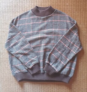 チェック柄トップス　冬服　古着