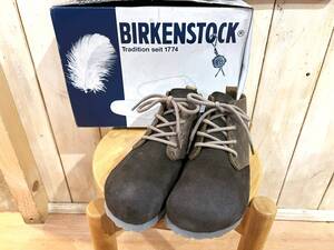 M84★BIRKENSTOCK/ビルケンシュトック Dundee ダンディー レザー×スウェード ミッドカットブーツ ショートブーツ ブラウン 24cm★