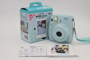 【美品 返品保証】 【元箱付き】フジフィルム Fujifilm instax mini 8 ブルー チェキ v640