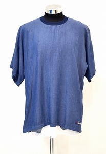 SILAS （サイラス）SS DENIM LAYER TEE 半袖デニムレイヤーTシャツ クルーネックレイヤードT-SHIRT XL