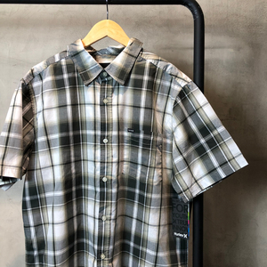 Hurley S/S SHIRT ”OMBRE” Sサイズ 半袖シャツ ハーレー 茶 黒 チェック