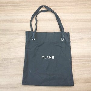 ◇ CLANE クラネ プリント ブランドロゴ コンパクト カジュアル オシャレ シンプル トートバッグ ブラック レディース E