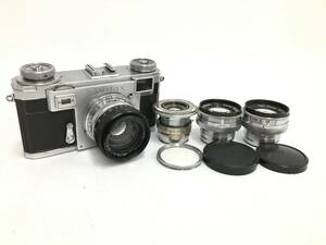 ★ Contax + Carl Zeiss Sonnar 1:2 f=50mm + Zeiss-Opton Sonnar 1:2 f=50mm T ★ 他レンズ2本 コンタックス レンジファインダーカメラ