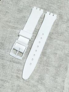 【17mm】SWATCH スウォッチ用 ラバーベルト バンド ホワイトます。