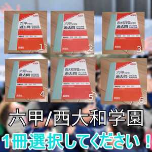 A2021 赤本 1冊お選びください中学入試 六甲中学校 西大和学園中学校