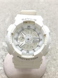 CASIO◆クォーツ腕時計_BABY-G/デジタル/ラバー/GRY/WHT/BA-110X-7A3JF