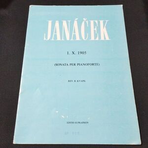 楽譜　ピアノソロ　ヤナーチェク　　1. X. 1905　＊書き込みあり　棚YNa1