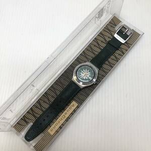 swatch スウォッチ IRONY BIG IRISH WEEKEND YGS4001 腕時計 三針 クォーツ 日付表示 レザーベルト グリーン アクセサリー 雑貨 ケース付き