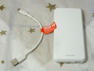 【使用品/動作確認済/購入時期不明です】ELECOM　エレコム　モバイルバッテリー DE-C38 10000WF◆91302