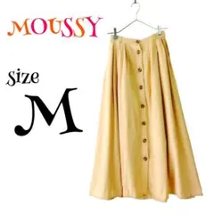 ♣MOUSSY マウジー ☆ フロントボタン ロングスカート 2 リネン