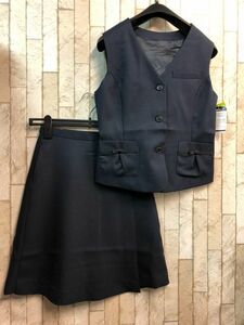 新品☆5号お仕事ベストスーツ紺キュロットタイプ制服☆ｎ278