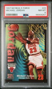 23円スタート! ジョーダン 1997 SKYBOX Z-FORCE MICHAEL JORDAN #23 PSA8