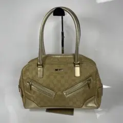 GUCCI グッチ ハンドバック GGキャンバス ゴールド ブランド