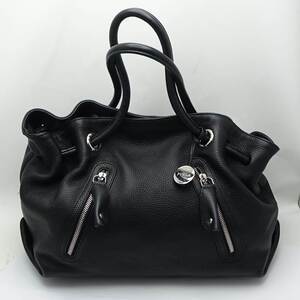 ◆◆ FURLA フルラ ハンドバッグ　レザー F5102 ブラック やや傷や汚れあり