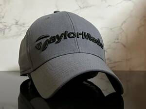 【未使用品】83D 上品★TaylorMade テーラーメイド ゴルフ キャップ 帽子 上品で高級感のあるグレーにブラックロゴ刺繍♪《FREEサイズ》