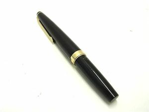 ■美品■ PILOT パイロット Elite ペン先 18K 750 18金 万年筆 筆記用具 文房具 ステーショナリー レディース ブラック系 DE9210