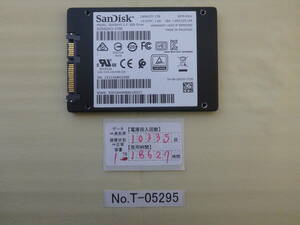 管理番号　T-05295 / SSD / SanDisk / 2.5インチ / SATA / 1TB / ゆうパケット発送 / データ消去済み / ジャンク扱い