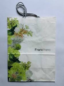 Franc frenc フランフラン　ショッピングバック　紙袋　縦長　長方形　