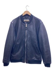 Schott◆LEATHER BOWERY JACKET/レザーブルゾン/XL/レザー/BLK/782-395008