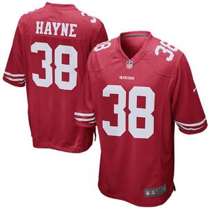 BA50)NIKE San Francisco 49ers Jarryd Hayne ゲームシャツ/NFL/サンフランシスコ・フォーティナイナーズ/赤/L/正規