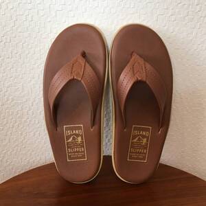 23.0cm（US 5）｜ ISLAND SLIPPER アイランド スリッパ PB202 サンダル WHISKY スムースレザー ハワイ オアフ (新品)(即決)(正規品)