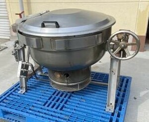 福岡発　税込！　大釜　都市ガス　13A　ガス回転釜 KGS１－30　日本給食設備　回転鍋　100L　中古　