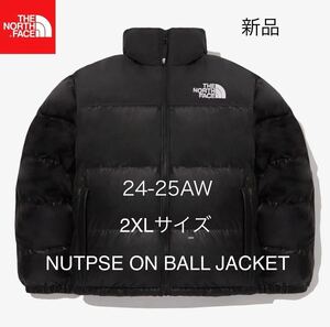 新品 25AW 2XL ブラック THE NORTH FACE ノースフェイス ホワイトレーベル NUPTSE ON BALL JACKETヌプシ ダウンジャケット 