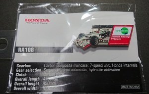 ホンダ◆HONDA◆F1 RACING 2008◆マシンピンバッチ◆第2期ラストイヤー