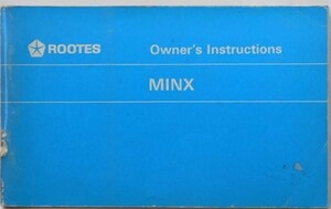 ROOTES MINX OWNERS MANUAL 英語版