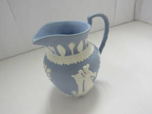 ☆WEDGWOOD ウェッジウッド ジャスパー ミルク ピッチャー 約8ｃｍ ペールブルー クリーマー ティーウェア☆