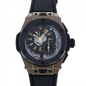 ウブロ HUBLOT ビッグバン アラームリピーター マジックゴールド 世界限定100本 403.MC.0138.RX ブラック文字盤 中古 腕時計 メンズ