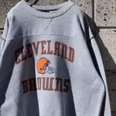 NFLオフィシャル CLEVELAND BROWNS ゆったり 古着スウェット