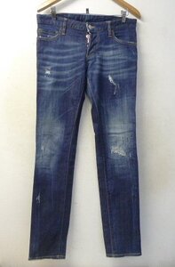 ◆国内正規 ディースクエアード 美品 Dsquared2　SLIM JEAN ダメージ加工　ストレッチ デニム パンツ S71LB0173 slim jean サイズ46