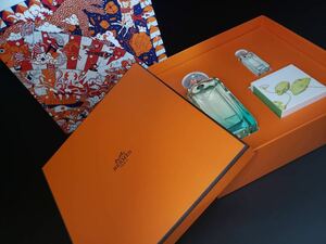 数量限定BOX 人気 HERMES エルメス 《ナイルの庭》 オードトワレ・ミニボトル・パフュームドソープ 3点セット ギフトBOX 未使用新品