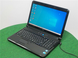 カメラ内蔵/中古/15型/ノートPC/WiN10/新品SSD256/8GB/高性能i3-M370/FMV　AH550/3B 新品無線マウス/USB3.0/HDMI/MSoffice2019搭載