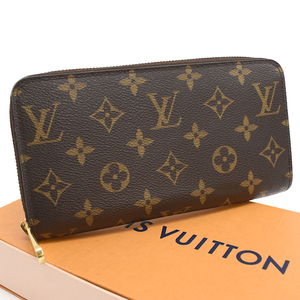 ルイヴィトン ジッピーウォレット 長財布 M60017 モノグラム キャンバス ブラウン LOUIS VUITTON