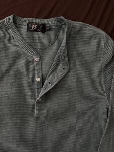 【名作】極美品 RRL WAFFLE HENLEYNECK SHIRT ダブルアールエル B