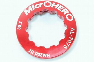 【即納】【軽量6g】MicrOHERO アルミ合金製 スプロケット ロックリング 11T 対応 レッドAL-7075 フライホイールリングロックカバー