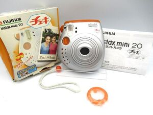 ▲▲未使用長期保管品 instax mini 20 チェキ オレンジ インスタックスミニ インスタントカメラ FUJIFILM 富士フィルム 簡易動作確認済▲▲