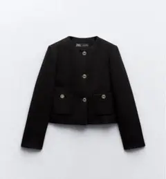 ZARA ゴールドボタンショートジャケット