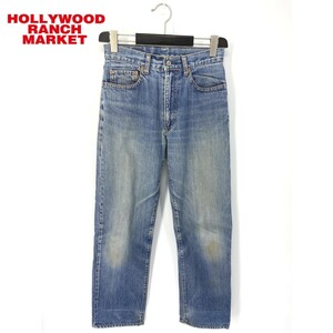 A5910/美品 春夏 HOLLYWOOD RANCH MARKET ハリウッドランチマーケット スレ加工 ストレート ジーンズ デニムパンツ 31 インディゴ/メンズ