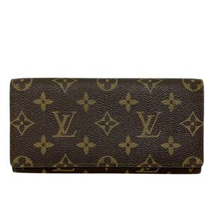 ＊LOUIS VUITTON M61818 モノグラム ポルトフォイユ 3カルトクレディ 二つ折り 長財布 札入れ ブラウン 茶色系 ウォレット ルイヴィトン