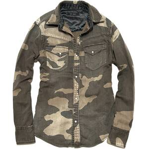 LEON掲載 定価4.5万 1piu1uguale3 PLAIN SWEAT CAMO DENIM WESTERN SHIRTS Ⅳ スエットデニムウエスタンシャツ akm wjk ジュンハシモト