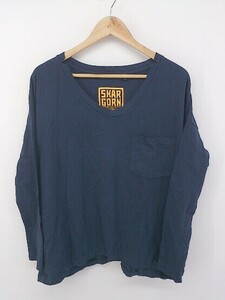 ◇ Ray BEAMS レイ ビームス USA製 長袖 Tシャツ カットソー サイズ5 ネイビー レディース P