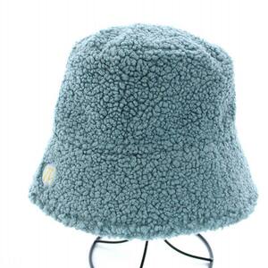 ヴァンパルマ Van Palma FAUX SHEARLING BUCKET HAT バケットハット 帽子 ボア M 水色 ライトブルー /TK レディース