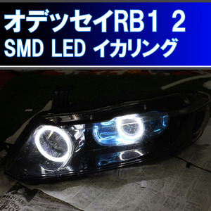 ★オデッセイ RB1 RB2 ４灯イカリング SMD LED 6000K エンジェルアイ アイライン デイライト ホンダ