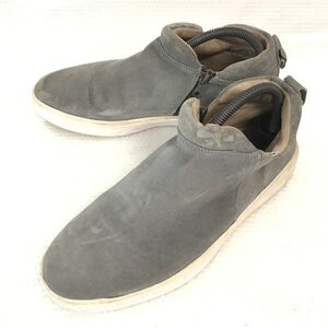 CAMINANDO/カミナンド★スエードレザー/サイドジップ/チャッカブーツ【8/26.0/グレー/gray】ハイカット/sneakers/Shoes/trainers◆Q-410